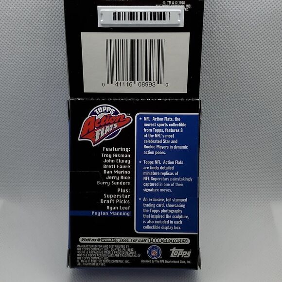 🔺️NIB Peyton Manning 1998 Topps Action Flats - Picture 3 of 3